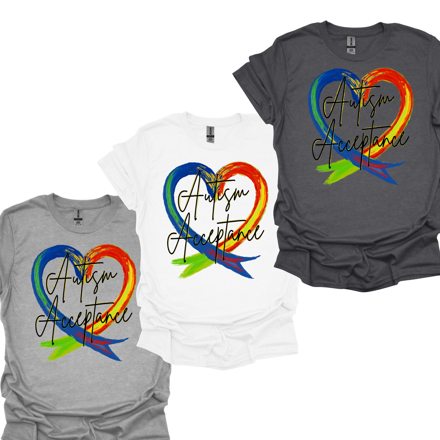 Autism Acceptance Heart T-shirt