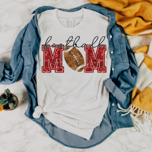 Football Mom Glitter T-shirt