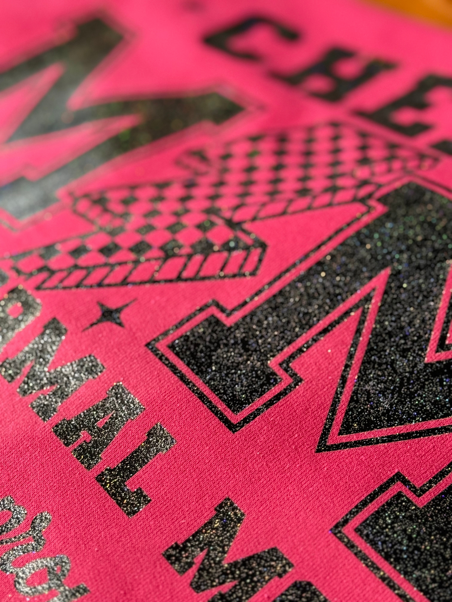 Cheer Mama Glitter Design Crewneck Sweatshirt