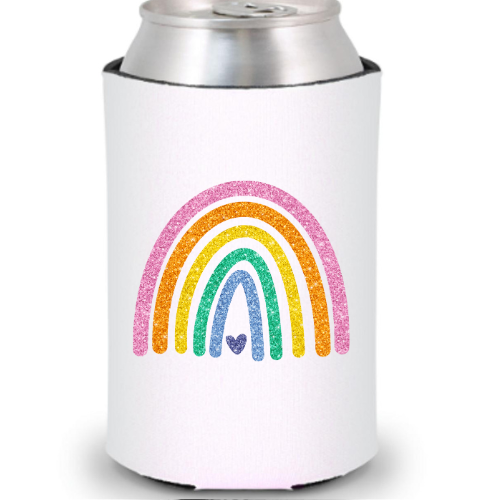 Sparkly Rainbow Can Cooler