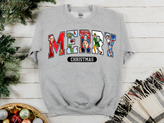 Merry Christmas Movies Crewneck Sweatshirt