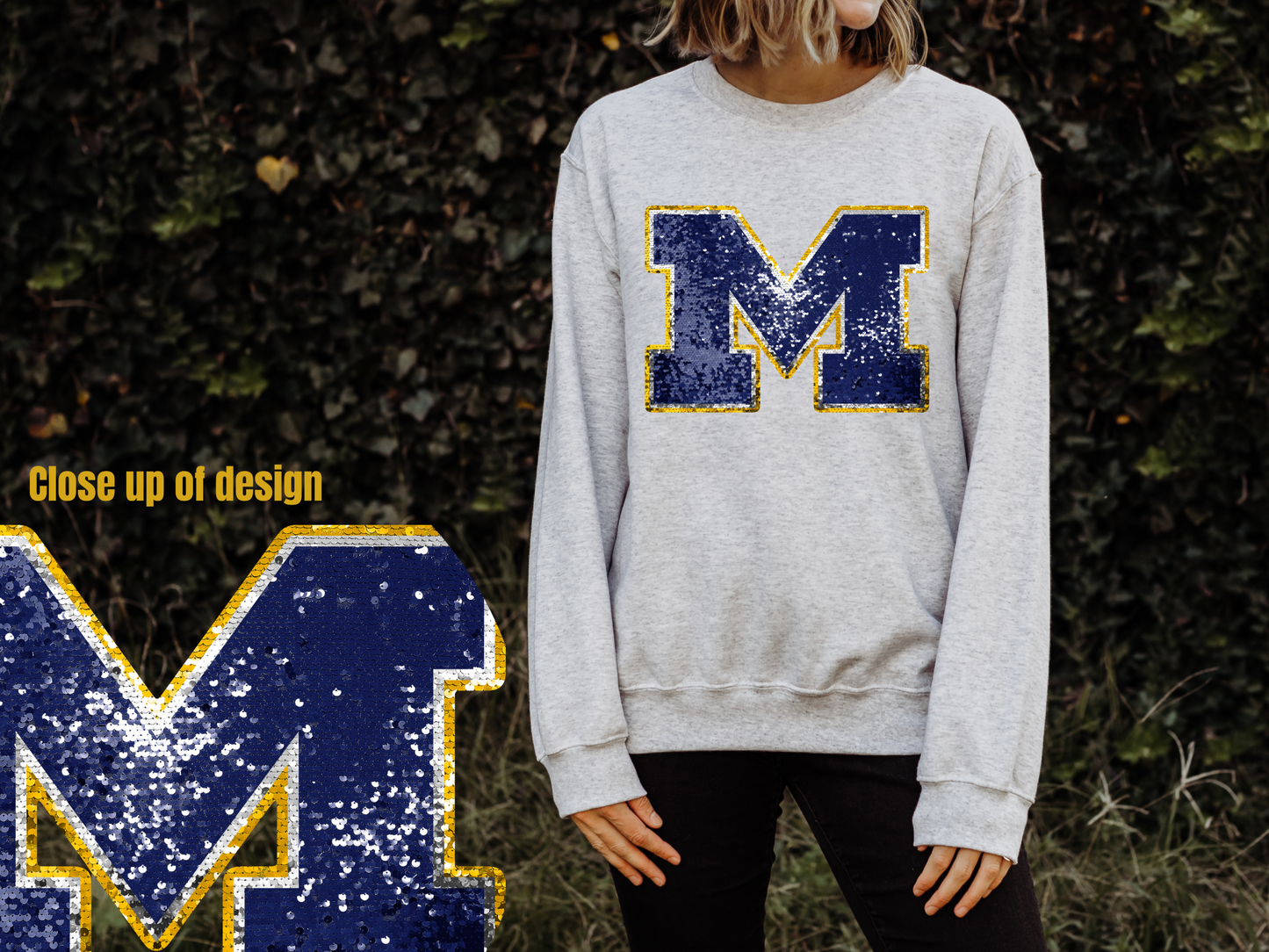 Sequin Michigan Sweatshirt