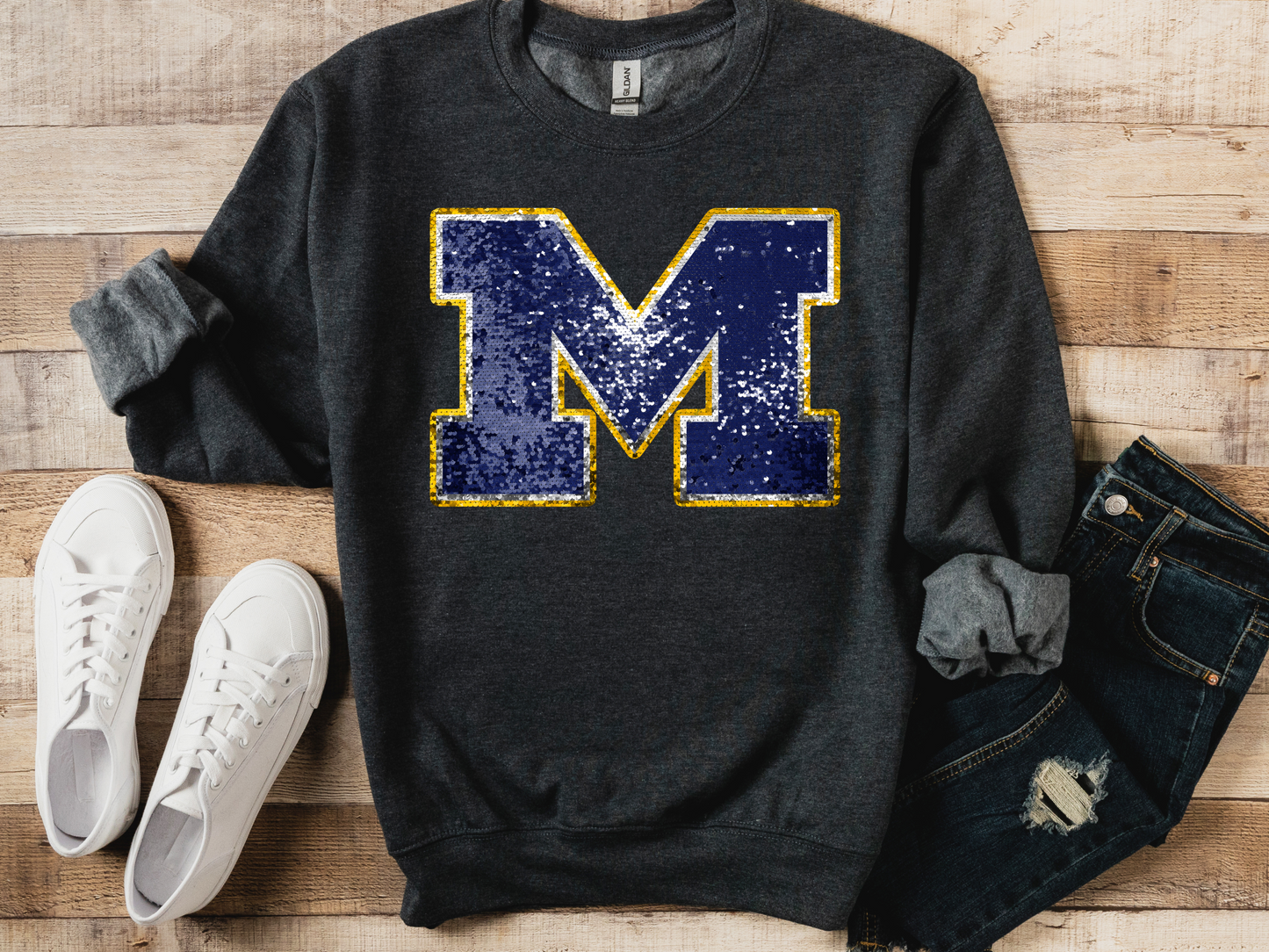 Sequin Michigan Sweatshirt