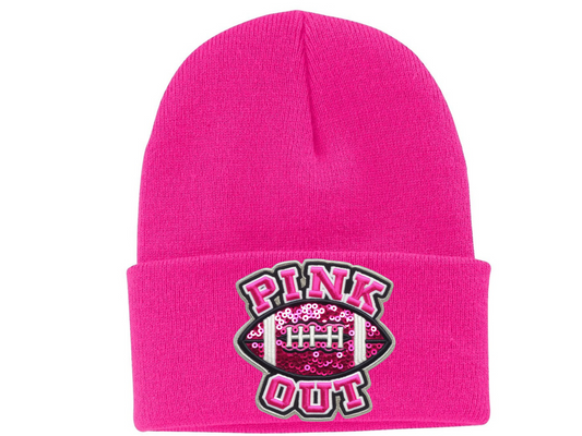 Pink Out Football Winter Hat