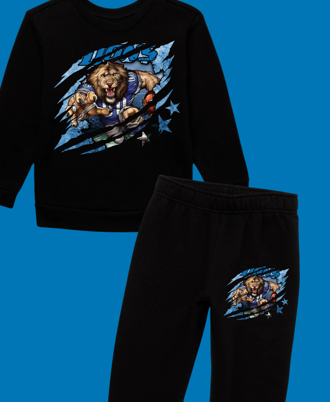 Lions Sweatshirt and Sweatpants Set