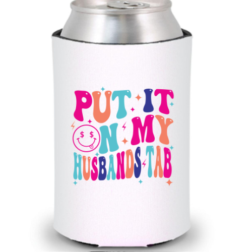 Multi-color Husband's Tab Can Cooler