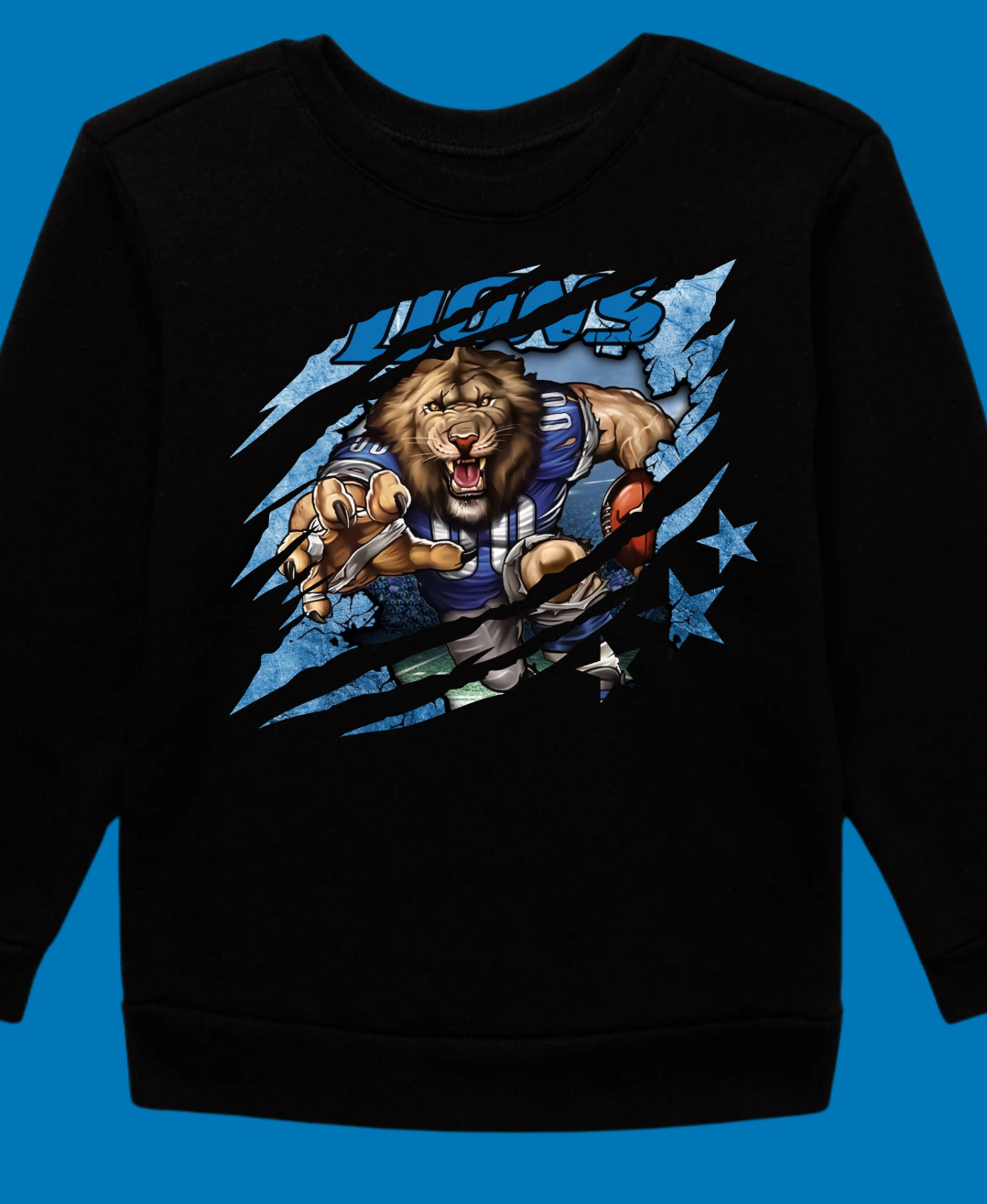 Lions Black Crewneck Sweatshirt