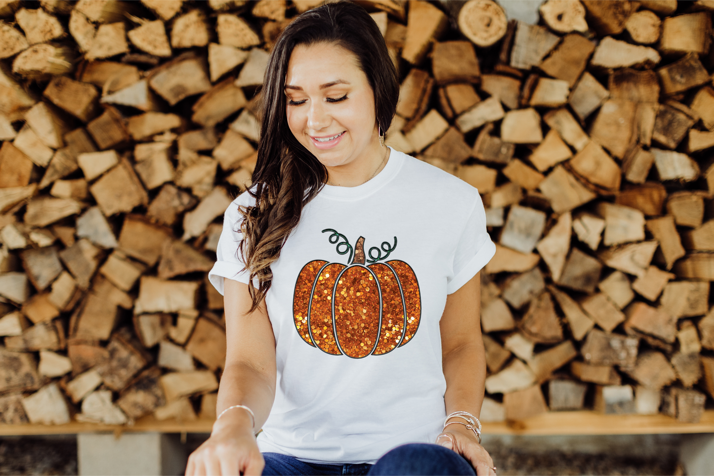 Glittery Pumpkin T-shirt