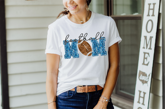 Football Mom Glitter T-shirt