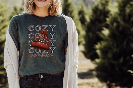 Cozy Season Rhinestone T-shirt