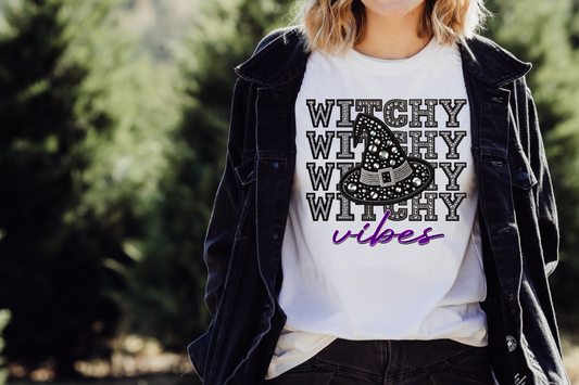 Witchy Vibes Rhinestone T-shirt